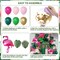 156-Piece Tropical Flamingo Balloon Arch Garland Kit – Hot Pink, Dark Green, Light Pink, Gold Confetti Balloons with Flamingo Foil and Palm Leaves for Hawaiian Luau, Summer Beach, Birthday Party Decorations